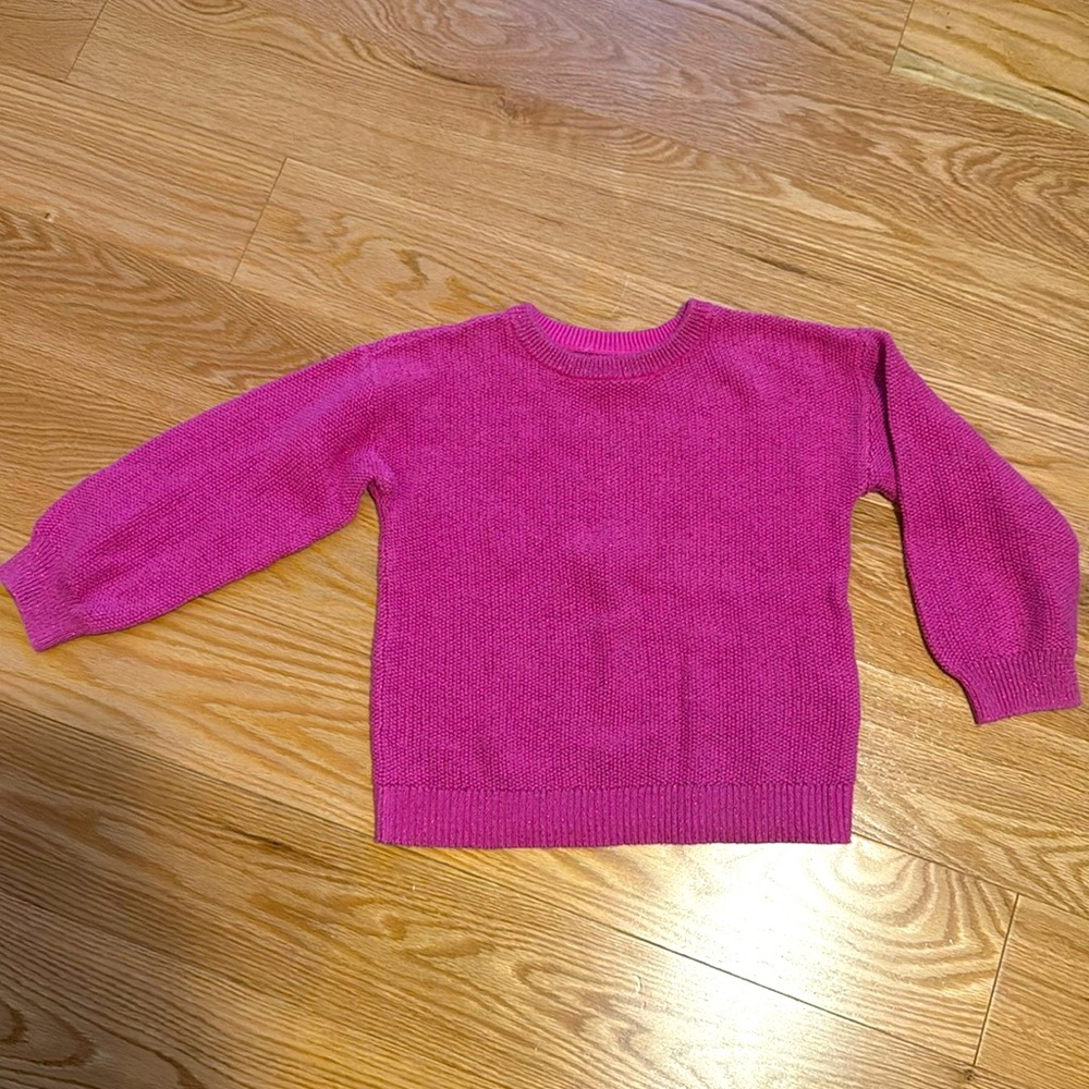 Gap | hot pink sparkle sweater 4T